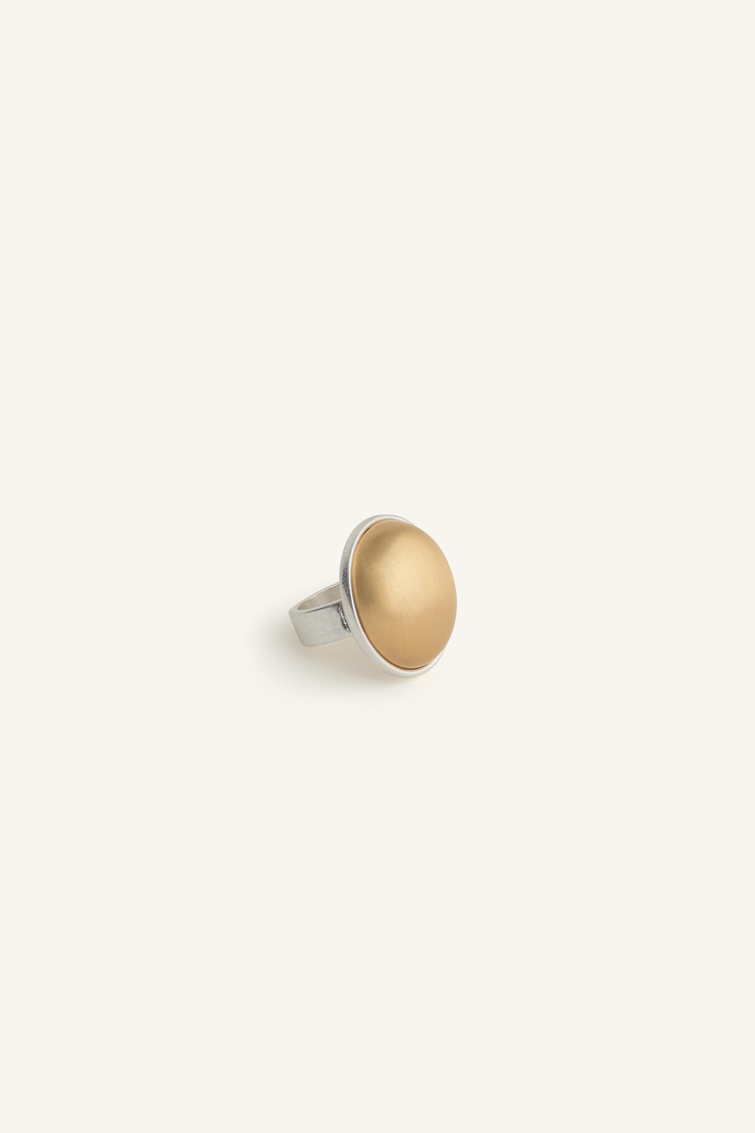 CONTRAST OVAL METAL RING